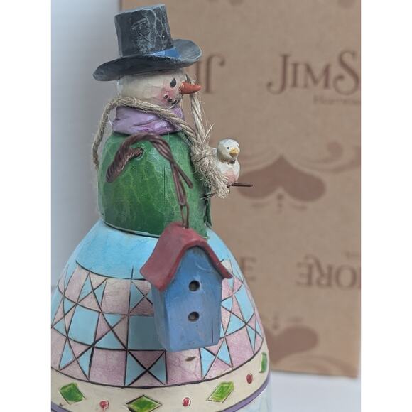 Jim Shore "Warm And Cozy" Snowman With Bird And Birdhouse. - Picture 10 of 12